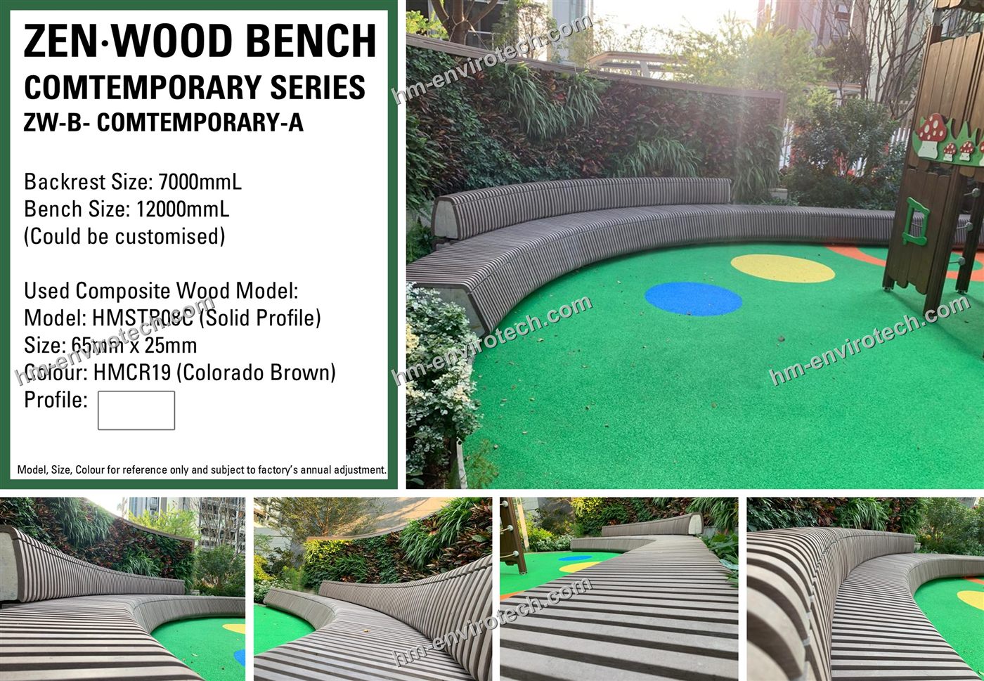 Contemporary Series playground bench