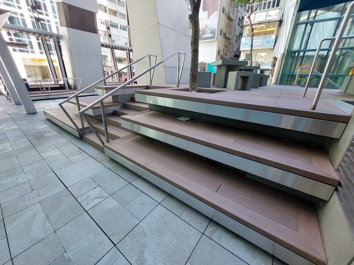 Three Pacific Place composite wood decking Hong Kong — photo 2